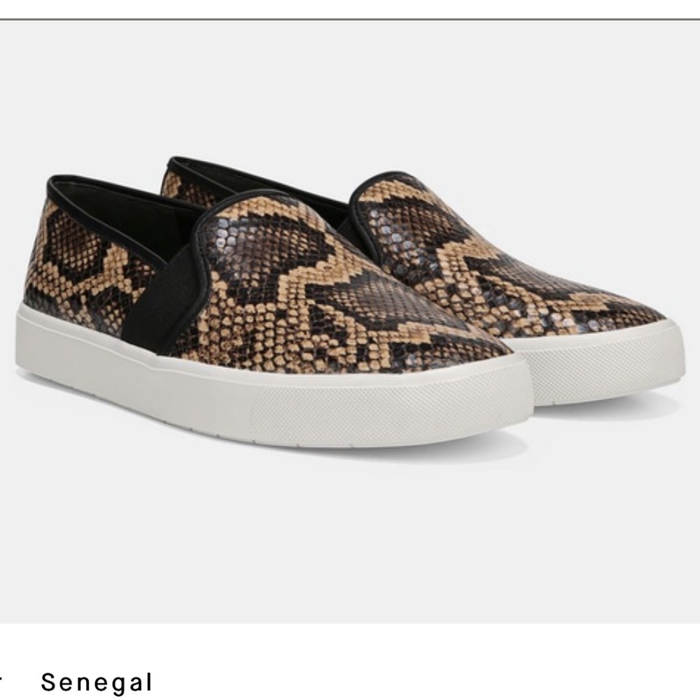 VINCE snake-effect leather Blair-5 slip on sneakers Sz 9.5